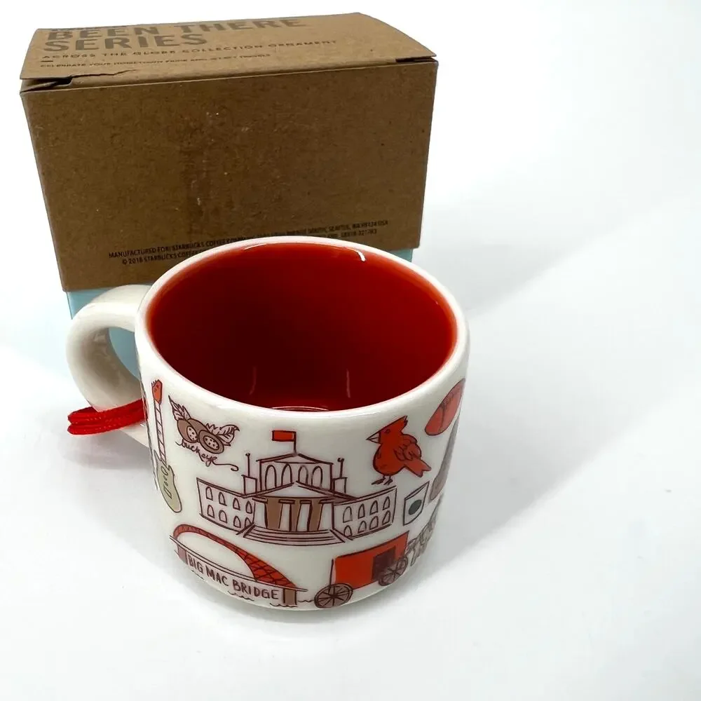 Starbucks Been There Series Ornament Mini Espresso Mug Cup Ohio NEW in Box